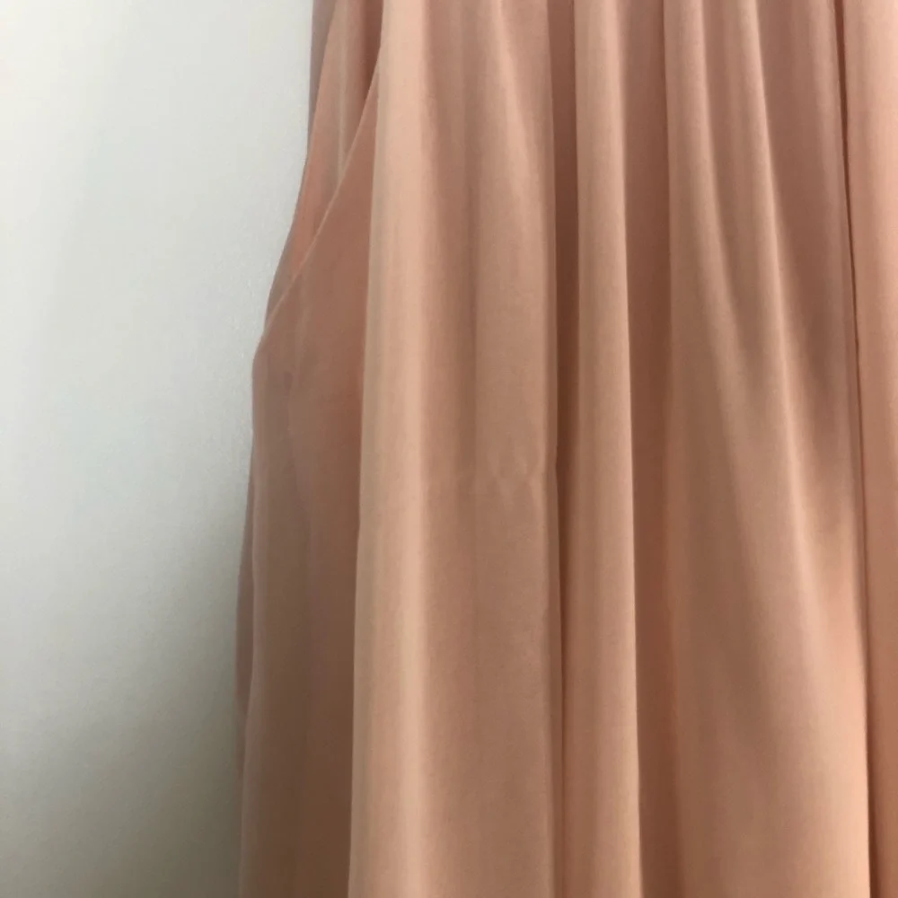 ASOS jewel high neck, chiffon blush pink above knee dress - Picture 6 of 10